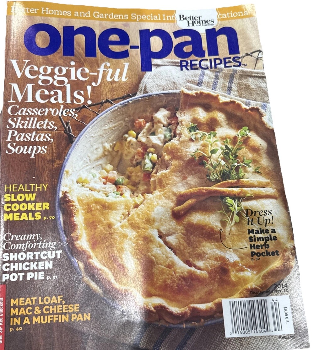 One Pan Recipe Magazine Better Homes and Gardens Fall Autumn 2014